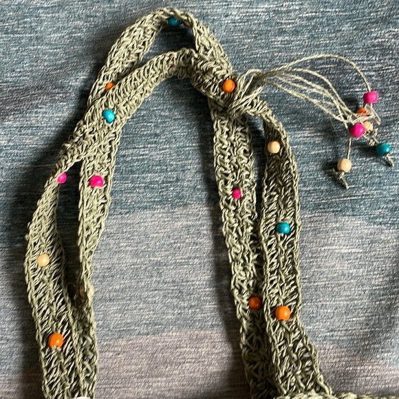 NWT Stone & Co Stone Mountain Green Crochet Tote Bag - Picture 8 of 8